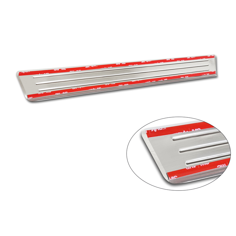 Seuils de portes inoxydable sur mesure pour Citroën C4 III 2020- & C4 X 2022- 'Lines' - 4-pièces