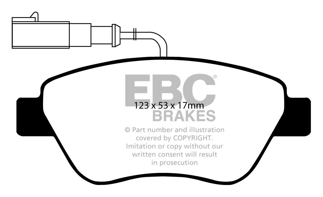 EBC Brakes FIAT Punto Evo 1.3 TD (74) 2009-.. Remblokken voorzij