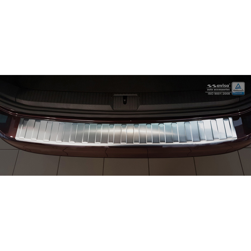 Protection de seuil arrière inox sur mesure pour Volkswagen Passat 3G Variant 2014-2019 & 2019-2023 'Ribs'