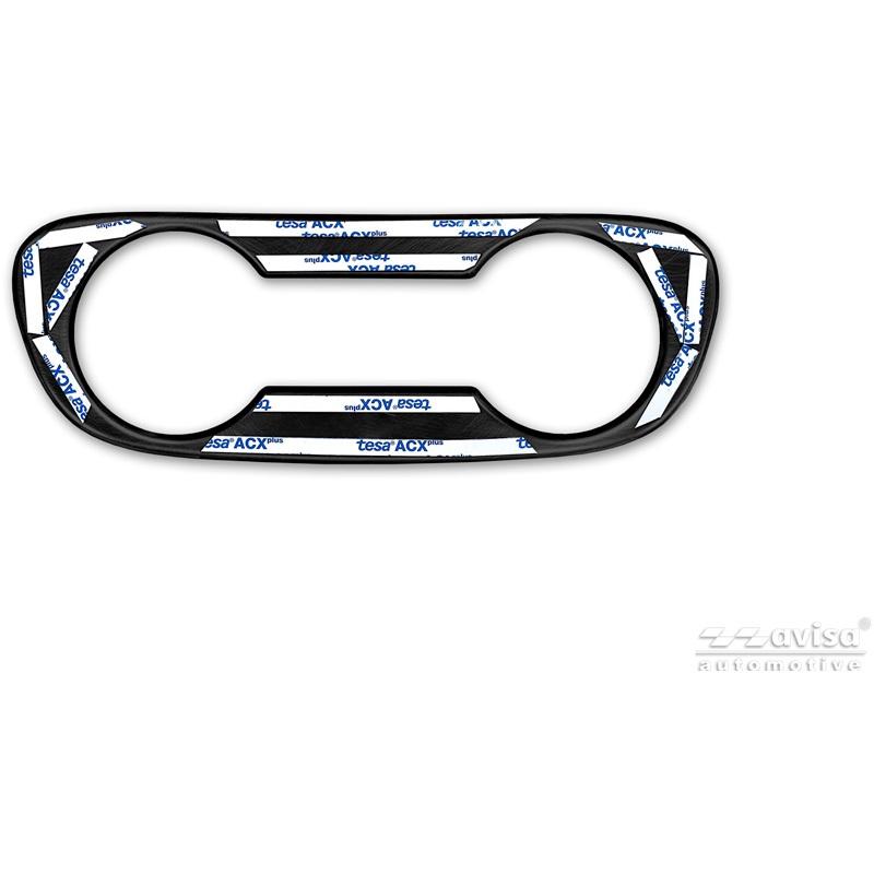 Avisa Enjoliveurs pour porte-gobelet Acier Inox sur mesure pour Mercedes Vito Tourer W447 Facelift 2024- - Noir