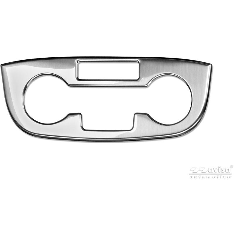 Avisa Enjoliveurs pour porte-gobelet Acier Inox sur mesure pour Fiat Ducato III Facelift 2023- / Opel Movano III Facelift 2023- / Toyota Proace Max 2024- - Argent