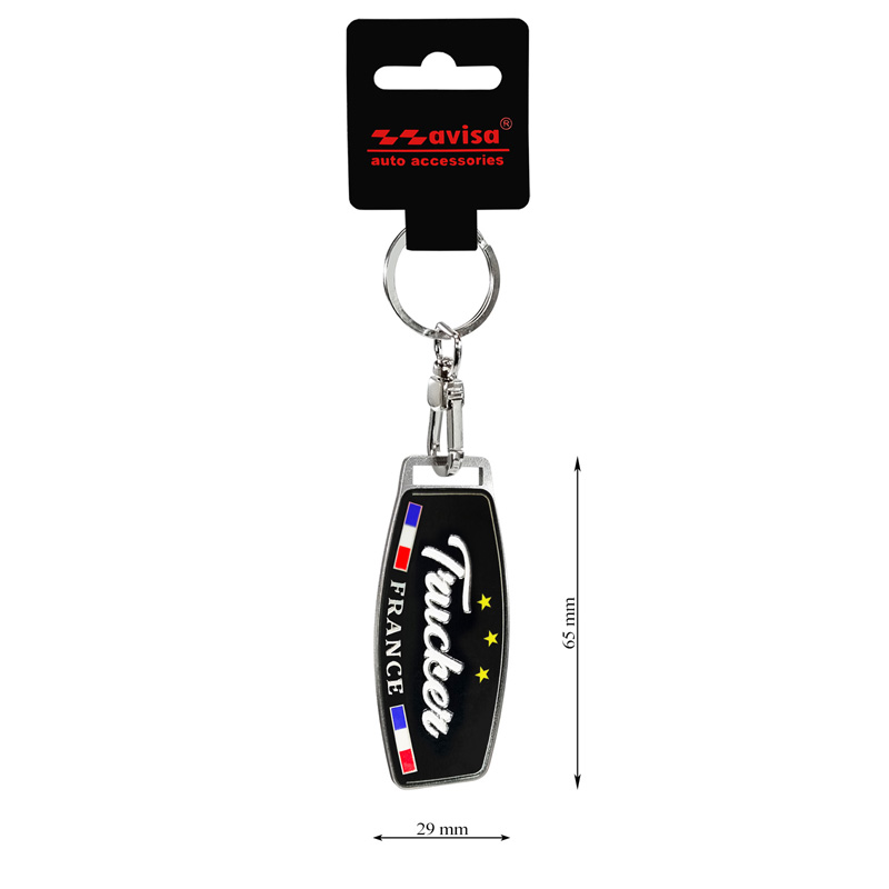 Porte-clés en acier inoxydable - Trucker/France