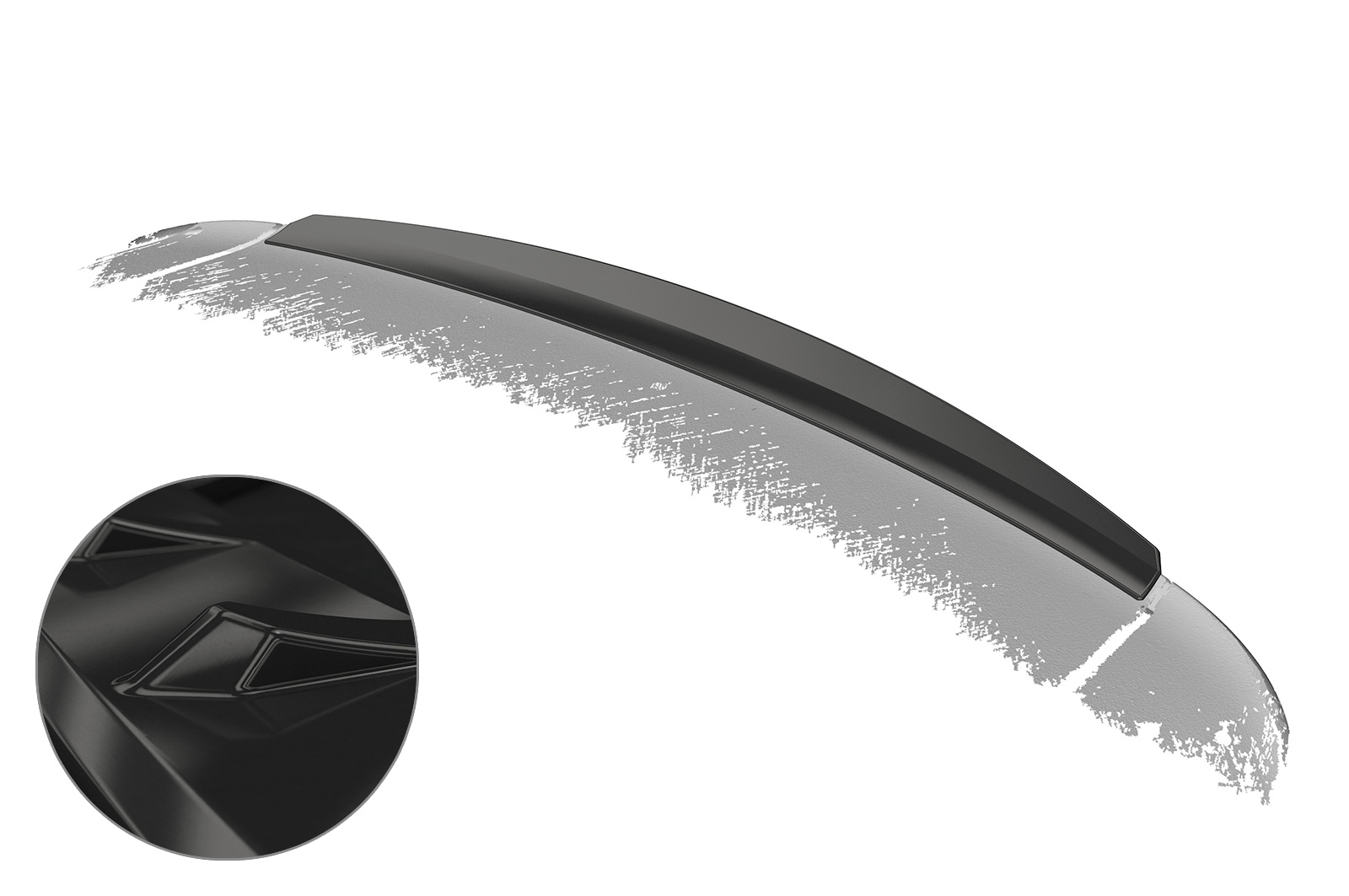 Spoiler Peugeot 407 CSR glans Zwart