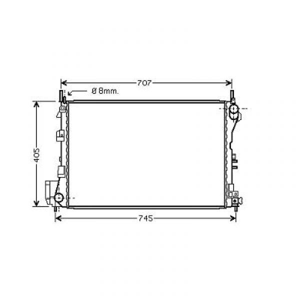 Radiator SIGNUM/VECTRA C 02->> 650x417 2.2DTI16V/3.2I +/-AC