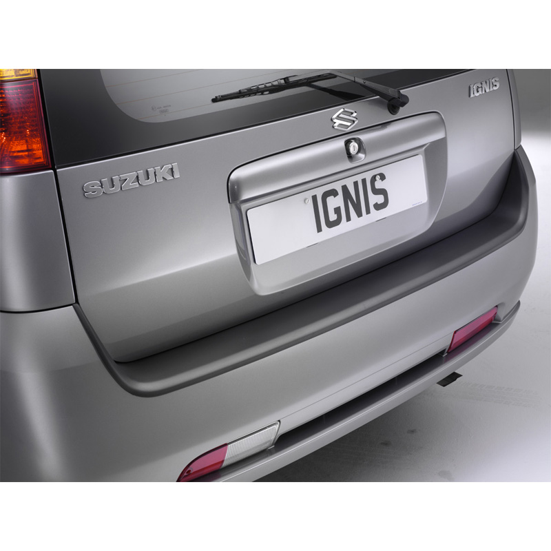 Protection de seuil arrière (ABS) sur mesure pour Suzuki Ignis 2003-2008 Noir