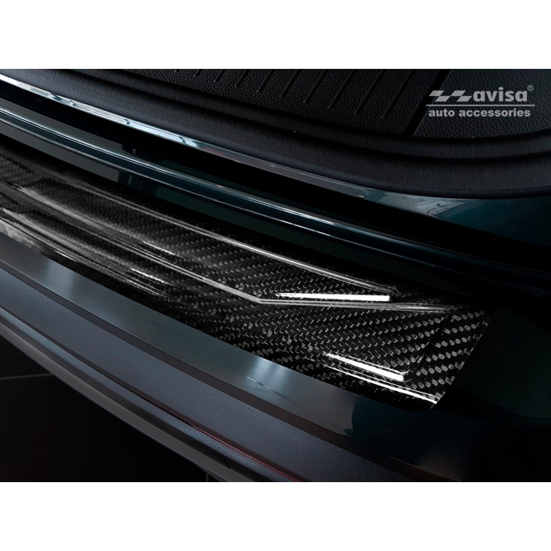 Protection de seuil arrière carboné 3D sur mesure pour Seat Tarraco 2019-