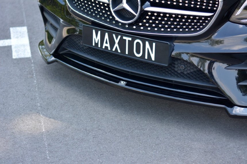 Voorspoiler Mercedes E W213 Coupé AMG-Line Maxton Design glans zwart V.2