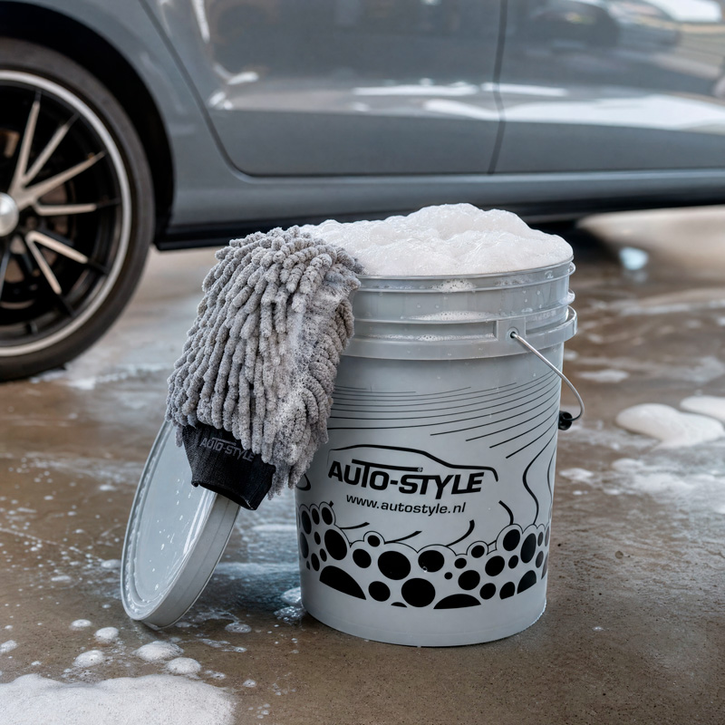 Seau lavage de voiture 20L avec Grit/Grille - gris Nardo