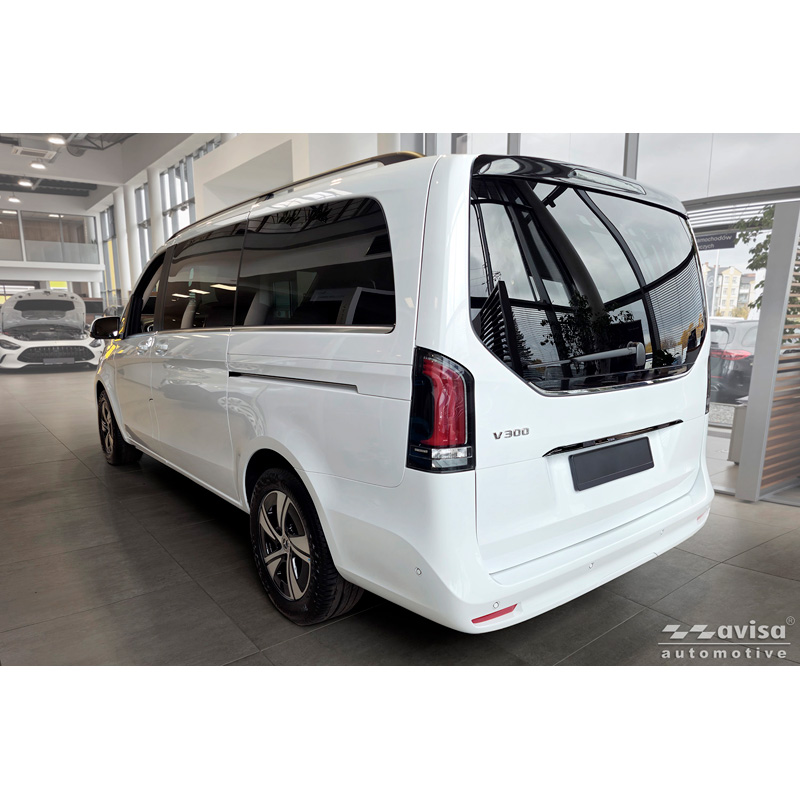 Avisa Moulure de hayon en Inox Noir Chrome sur mesure pour Mercedes Classe V (W447) 2014-2019, Facelift 2019-2024 & Facelift 2024-