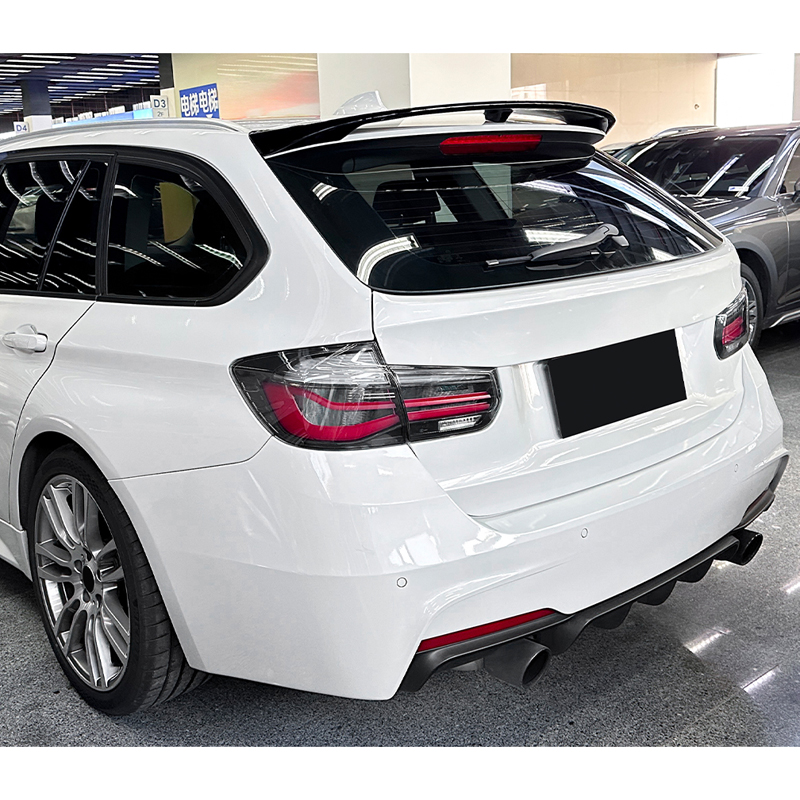 Becquet de toit (Spoiler Cap) sur mesure pour BMW Série 3 F31 Touring 2012-2019 (ABS Noir Luisant)