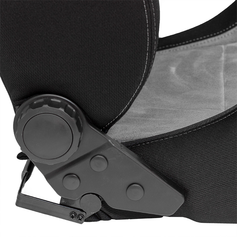 Siège baquet 'Eco Soft' - Noir/Gris - Dossier réglable - incl. glissières
