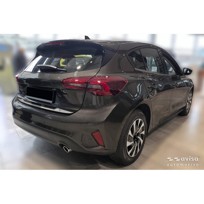 Avisa Revêtement d'habillage du hayon du coffre inox Chrome sur mesure pour Ford Focus IV HB 2018-2021 & Facelift 2021-