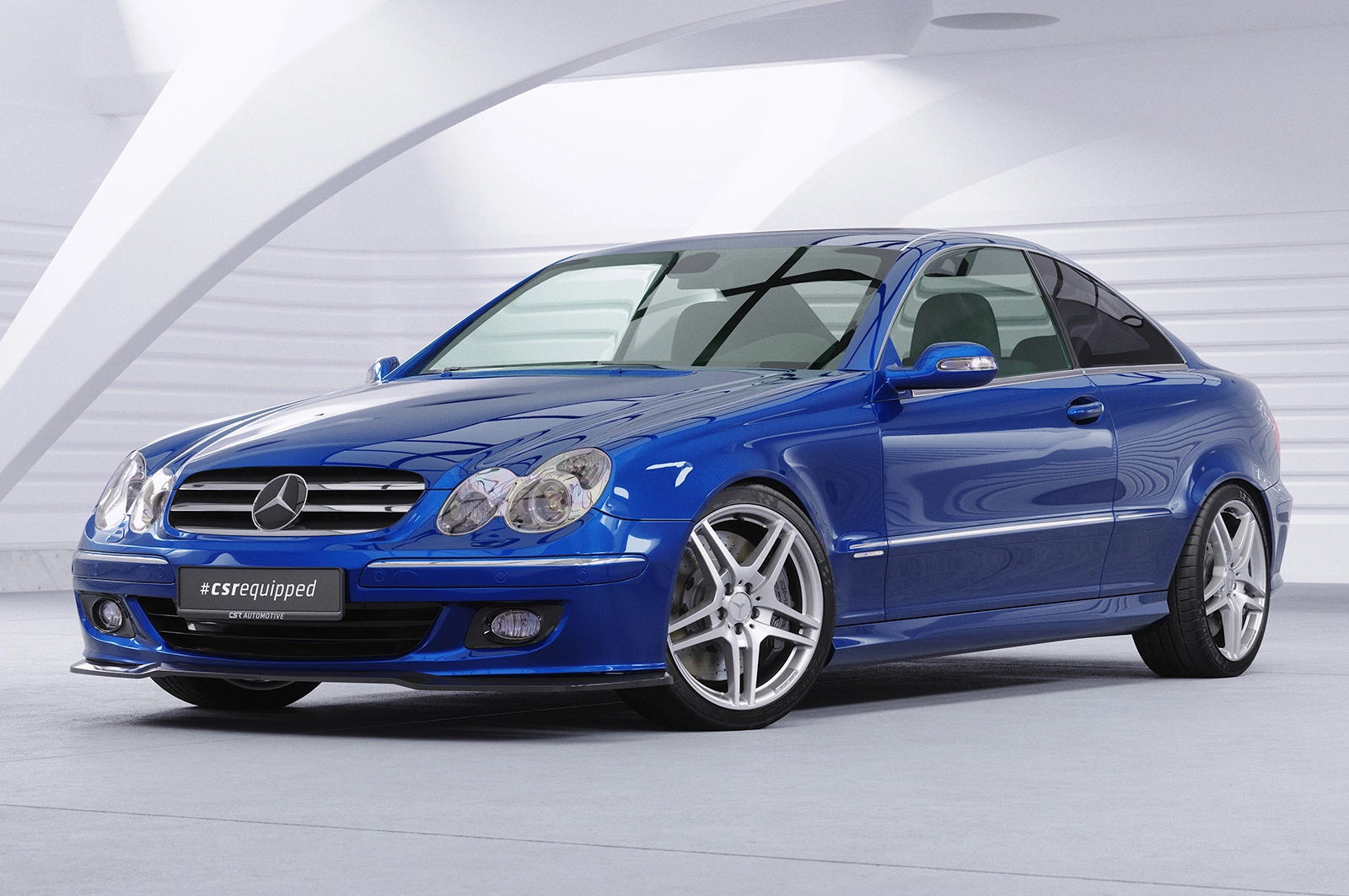 Voorspoiler Mercedes-Benz CLK A209 / C209 Glans Zwart van CSR Automotive (2005-2009 Facelift)