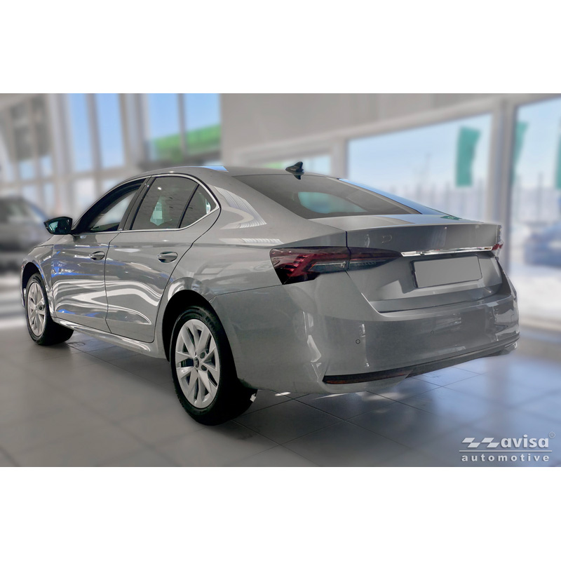 Avisa Revêtement d'habillage du hayon du coffre inox Chrome sur mesure pour Skoda Octavia IV Liftback (NX3) 2019-2024 & Facelift 2024-