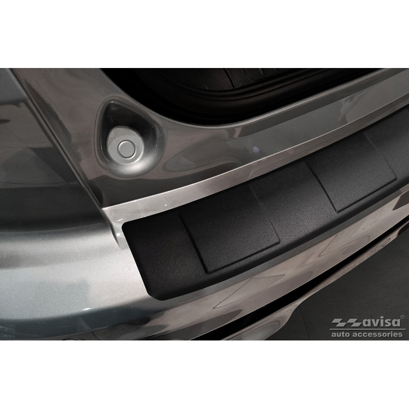 Protection de seuil arrière inox noir mat sur mesure pour Ford Kuga III ST-Line/Vignale/Hybrid ST-Line 2019-2024 & FL 2024- 'Ribs'