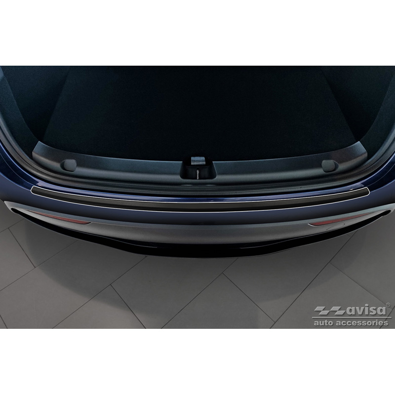 Protection de seuil arrière inox noir mat sur mesure pour Tesla Model Y 2020-