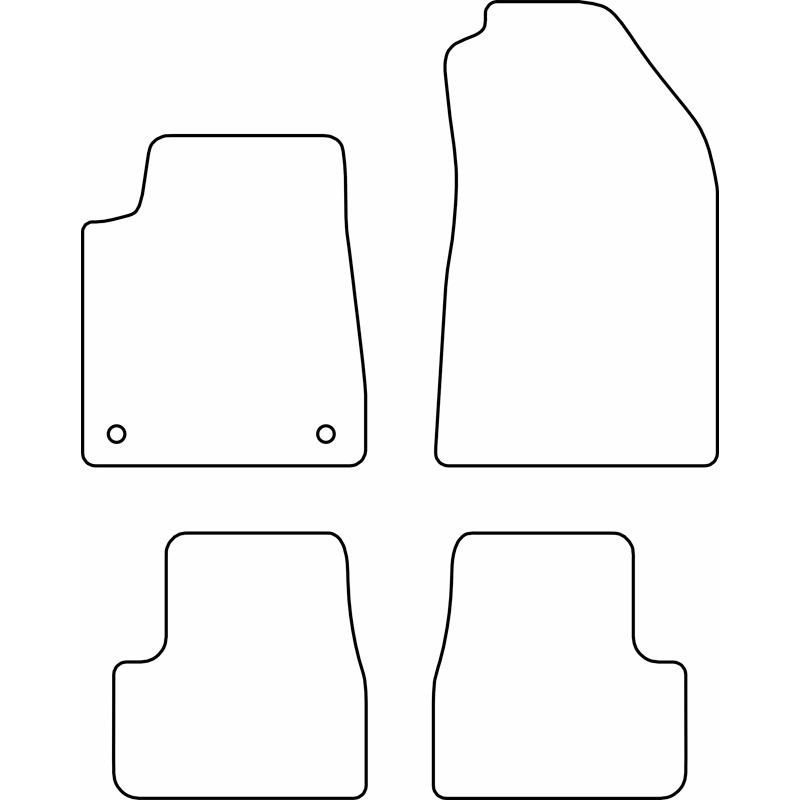 Set de tapis de sol en velours sur mesure pour Citroën C3 IV Hybrid 2024- excl. e-C3