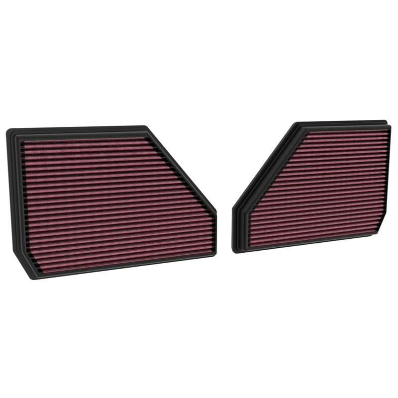 K&N Filtre à air de remplacement sur mesure pour BMW X5 (G05), X6 (G06), X7 (G07), XM (G09) 4.4L V8 (ensemble de 2 pièces) (33-5144)