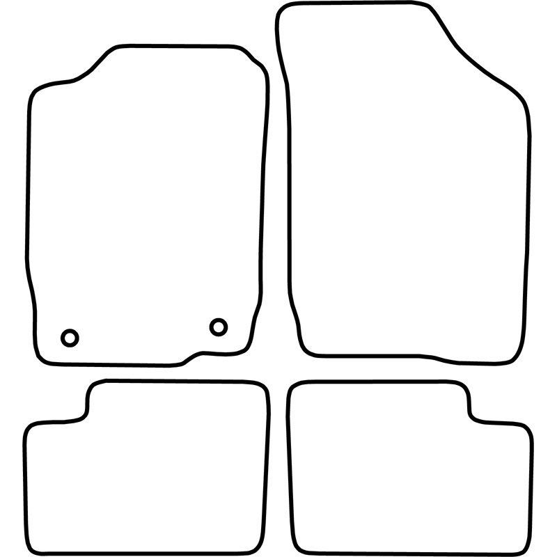 Set de tapis de sol en velours sur mesure pour Daihatsu YRV 2001-2007
