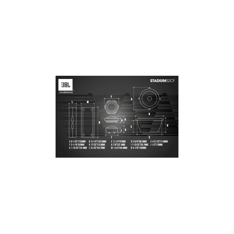 JBL Stadium 52CF 13cm (5.25'') 2-Voies Compo Set 240W