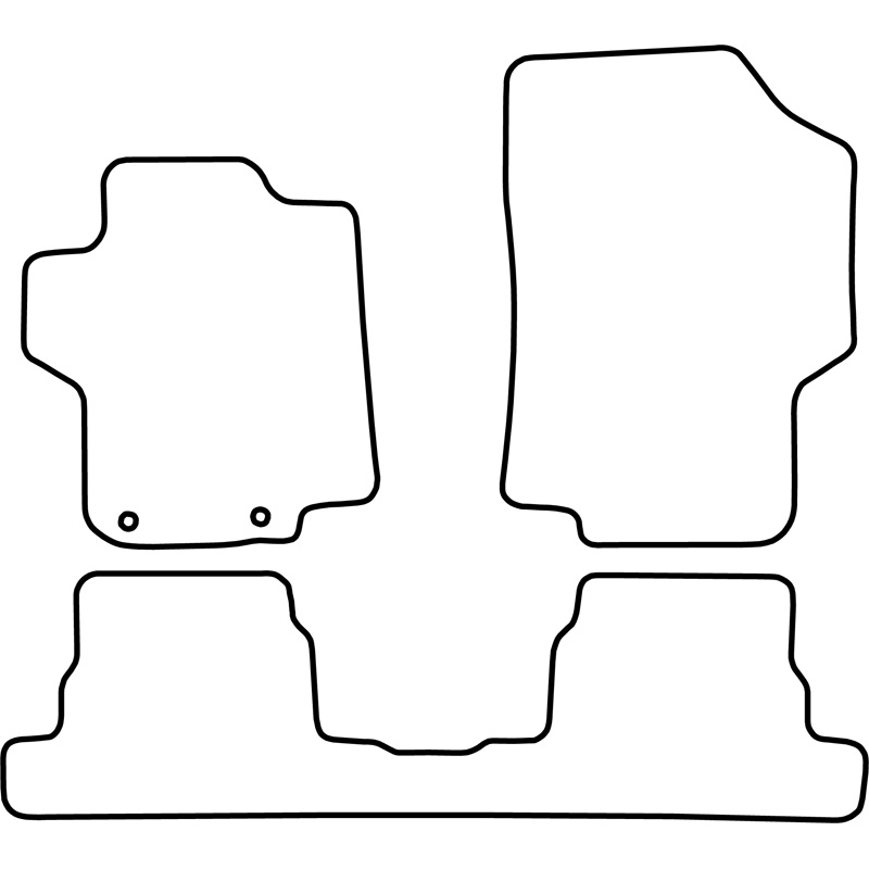 Set de tapis de sol sur mesure pour Peugeot 1007 2005-2009