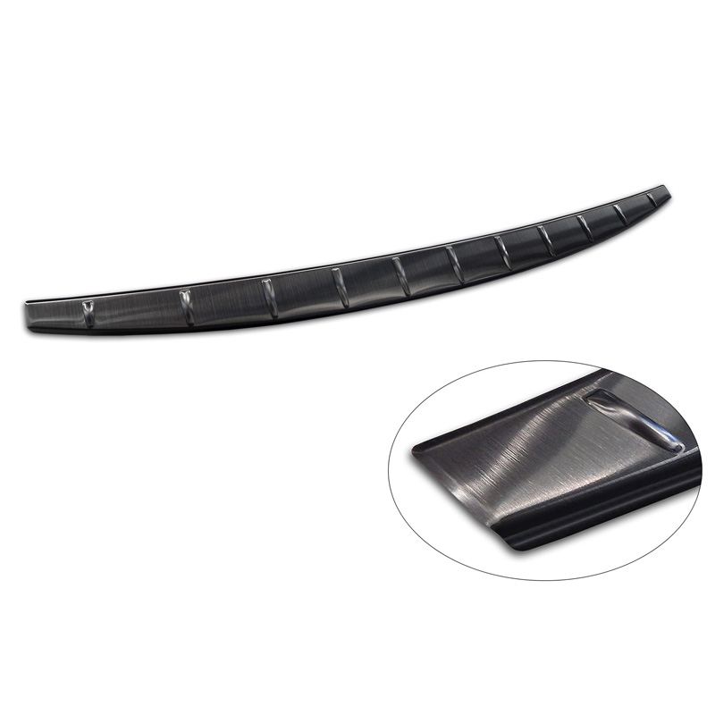 Protection de seuil arrière inox noir sur mesure pour Volvo EX30 2023- 'Ribs'