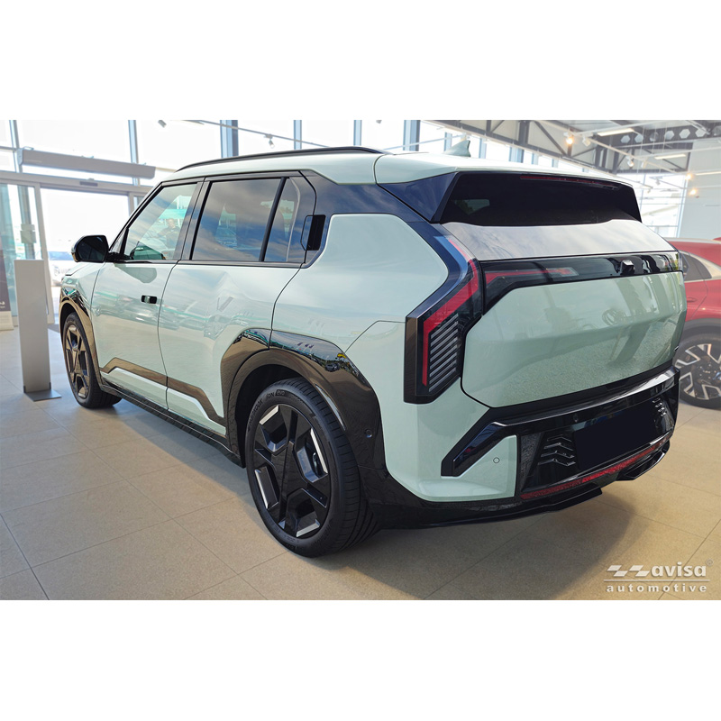 Avisa Protection de Seuil de Coffre Acier Inox sur mesure pour KIA EV3 GT 2024- - Noir - 2 pièces