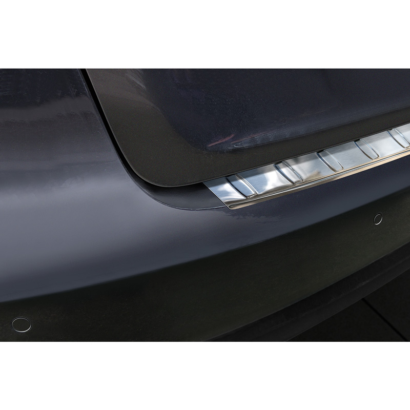 Protection de seuil arrière inox sur mesure pour Audi A4 B8 Avant Facelift 2012-2015 excl. Allroad 'Ribs'
