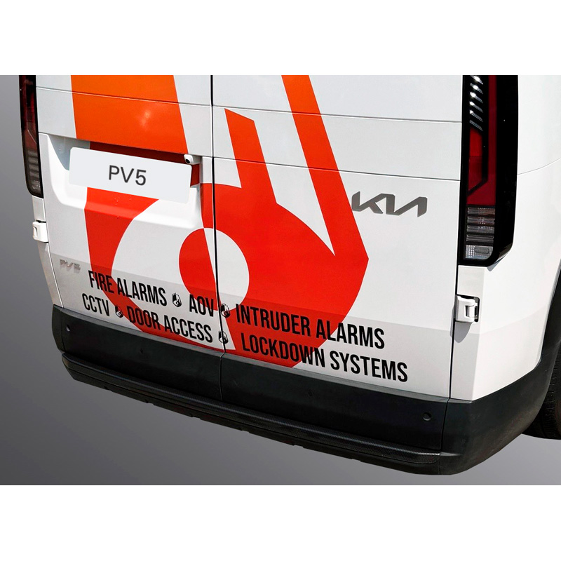 RGM Protection de seuil arrière (ABS) sur mesure pour Kia PV5 2025- avec portes battantes - Noir