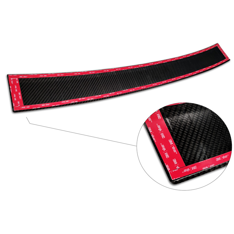 Protection de seuil arrière carboné 3D sur mesure pour Volvo V70 III Facelift 2013-2016 'Ribs'