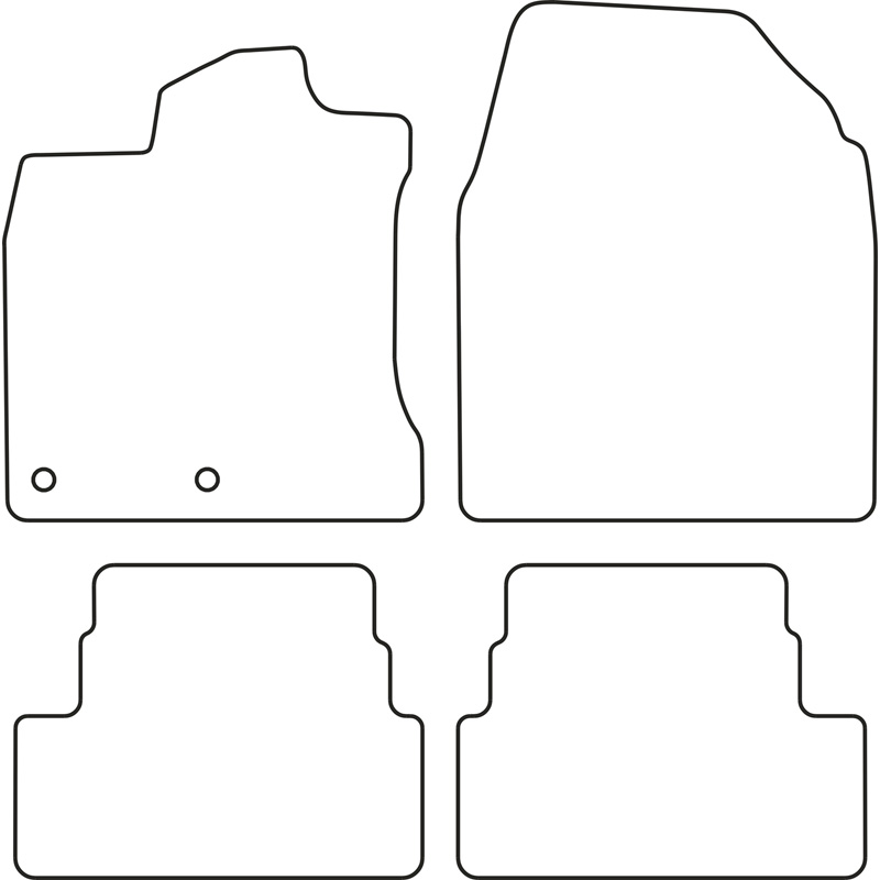 Set de tapis de sol sur mesure pour Nissan Qashqai 2007-2014