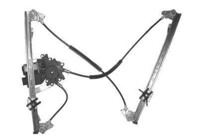 raammechanisme, 4/5 drs, incl motor, voor, rechts Renault Laguna