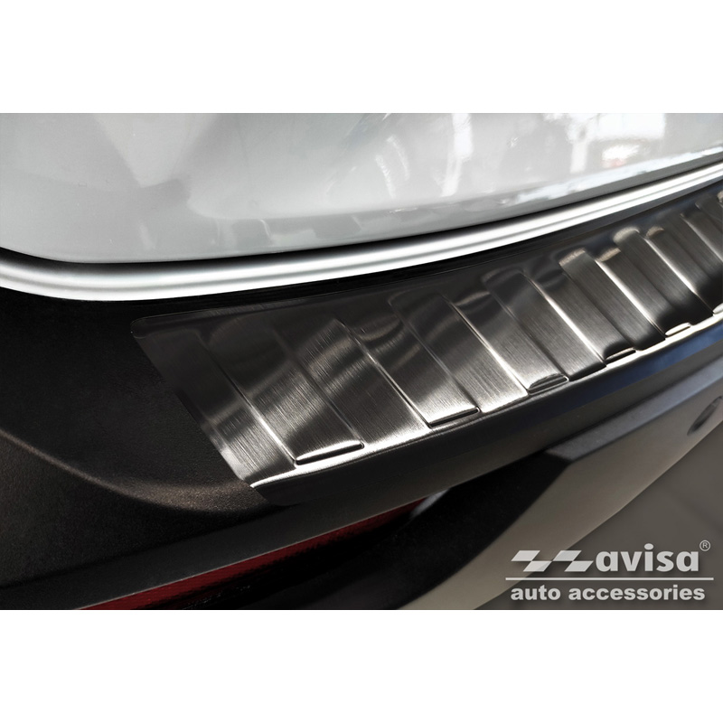 Protection de seuil arrière inox noir sur mesure pour Mazda MX-30 2020- - 'Ribs'