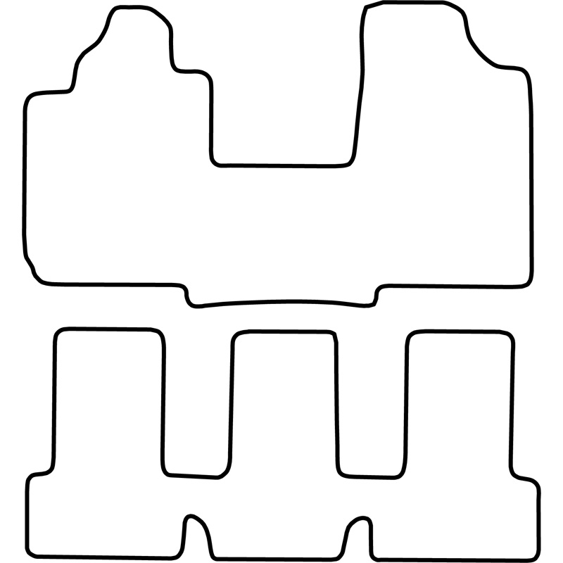 Set de tapis de sol sur mesure pour Fiat Multipla 1998-2007