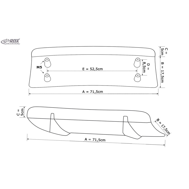 Jupe arrière 'Diffuseur U-Diff' sur mesure pour Volvo S90/V90 R-Design 2016- (PU)