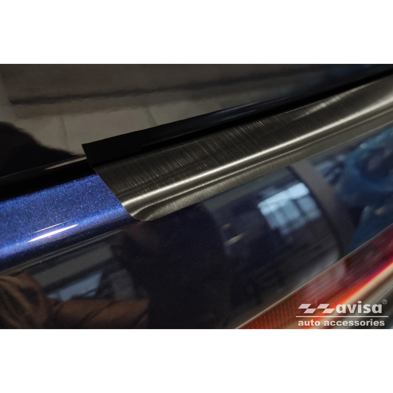 Protection de seuil arrière inox noir sur mesure pour Audi Q7 (4M) 2015-2019 & FL 2019- incl. S-Line