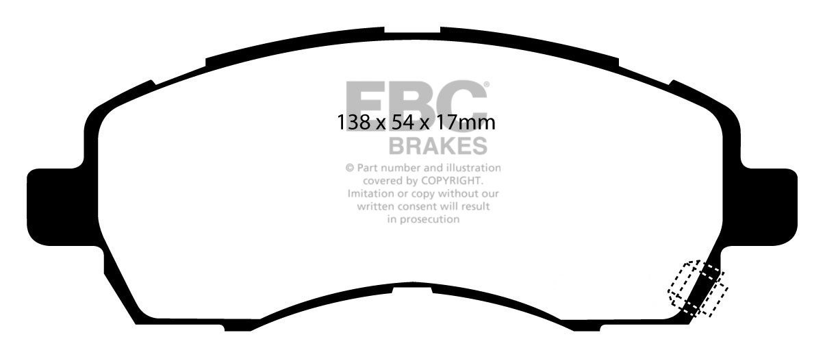 EBC Brakes SUBARU Impreza 2.0 96-2000 Remblokken voorzijde green