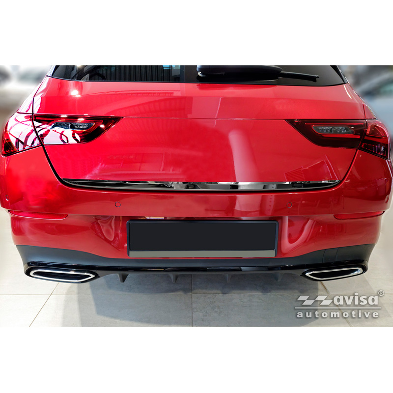 Avisa Moulure de hayon en Inox Noir Chrome sur mesure pour Mercedes CLA Shooting Brake (X118) 2019-