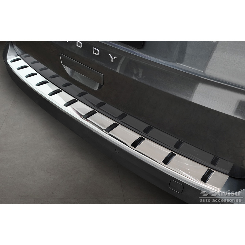 Protection de seuil arrière inox sur mesure pour Volkswagen Caddy V Cargo & Combi 2020- 'STRONG EDITION'