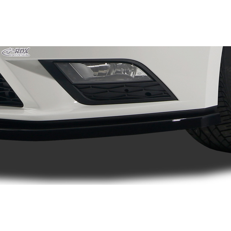 Spoiler avant sur mesure pour Seat Leon 5F SC/5-portes/ST 2013-2017 excl. FR/Cupra (ABS noir luisant)