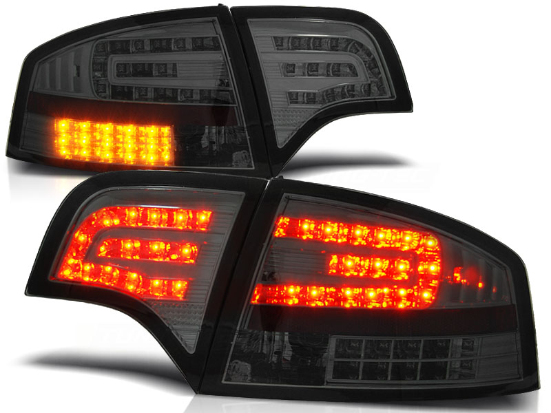 Feux arriere Audi A4, 04-07 LED/LIMOUSINE clear red/black