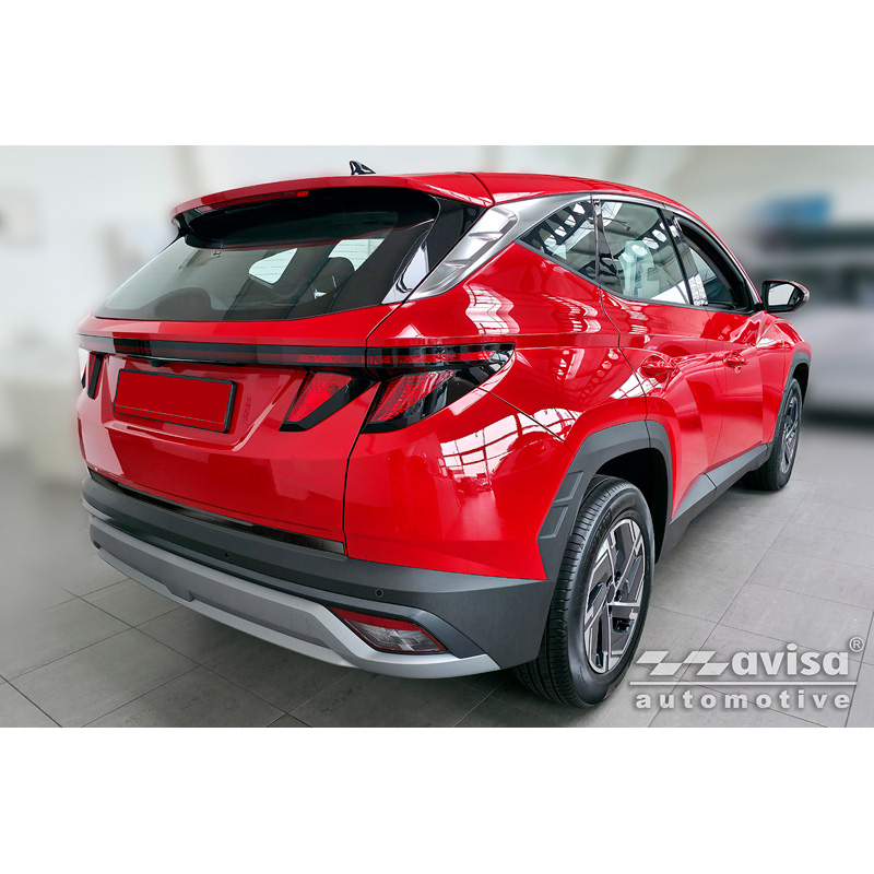 Avisa Moulure de hayon en Inox Noir Chrome sur mesure pour Hyundai Tucson IV 2020-2024 & Facelift 2024-