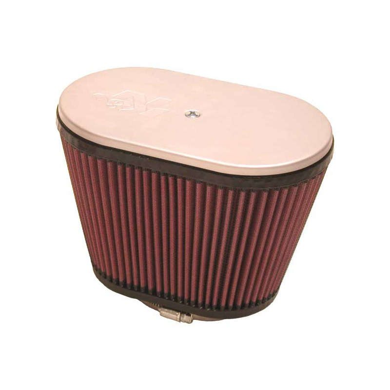 K&N Filtre à Air Universel Ovale pour Hilborn Q, 57mm raccordement double, 229mm x 140mm, 159mm hauteur (RD-4400)