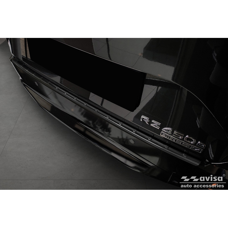 Protection de seuil arrière inox noir sur mesure pour Lexus RZ 2023- 'Ribs'