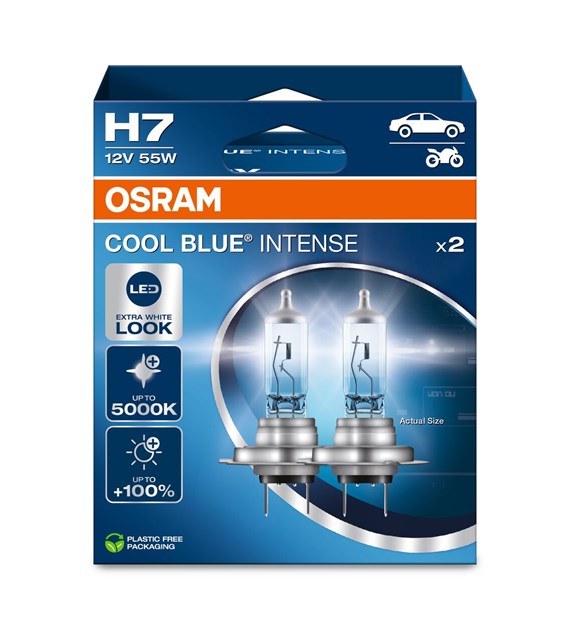 Osram Cool Blue Intense NextGen Ampoules Halogène - H7 - 12V/55W - set de 2 pièces