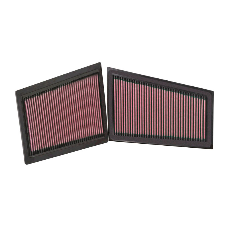 K&N Filtre à air de remplacement sur mesure pour Mercedes C W203 / CLS / E W211 / Classe-G / GL / ML / Classe-R / Classe-S CDi (ensemble de 2 pièces) (33-2940)