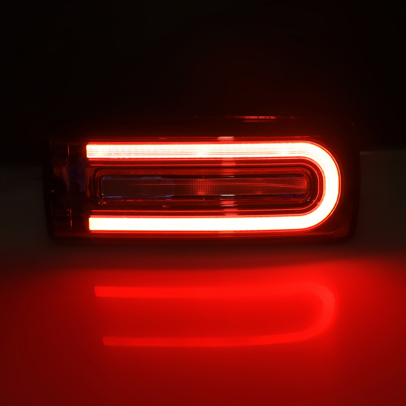 Set de Feux Arrière LED sur mesure pour Mercedes Classe-G W463 G500/G550/G55/G63 AMG 1999-2018 - Rouge/Clair - incl. Feux Dynamiques