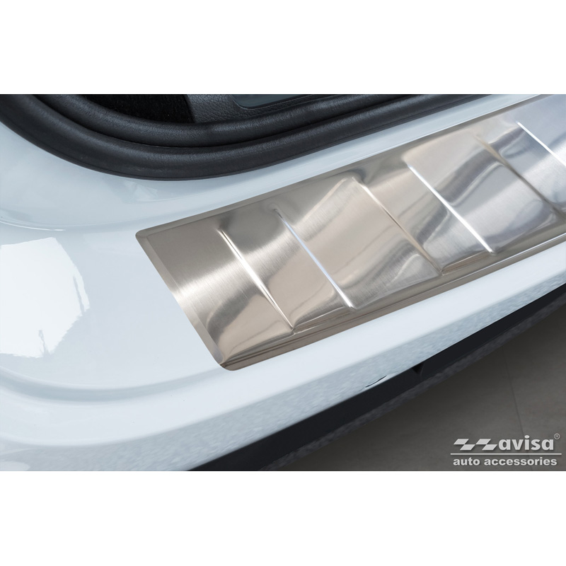 Protection de seuil arrière inox sur mesure pour Mercedes EQE SUV (X294) 2022- 'Ribs'