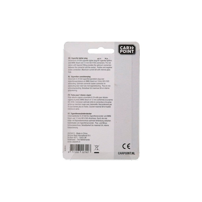 Carpoint Prise Allume-Cigare 6-24V 8A