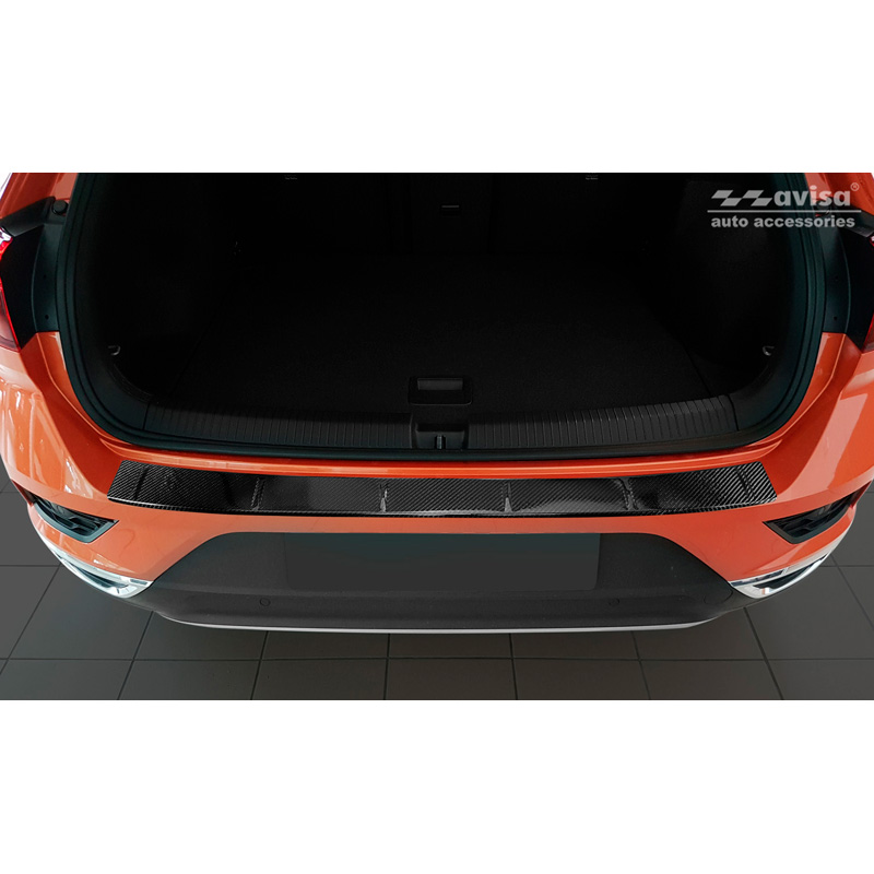 Protection de seuil arrière carboné 3D sur mesure pour Volkswagen T-Roc 2017-2022 & Facelift 2022- incl. Cabrio